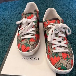 Gucci strawberry sneakers
